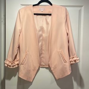 Nanette Lenore Blush Ruffle Blazer